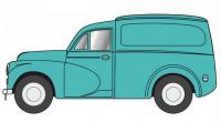 76MM062 Oxford Diecast Morris Minor 1000 Van Aqua